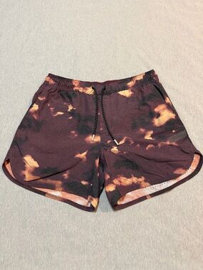 Legends Luka HD Shorts Orange Camp Tie Dye Lined 5” Running Men’s M
